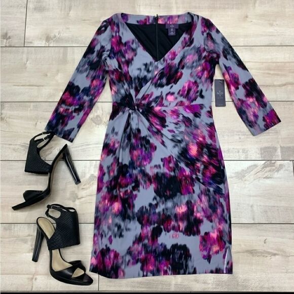 NYDJ women's Sylvia printed berry tweed dr… - Picture 1 of 11
